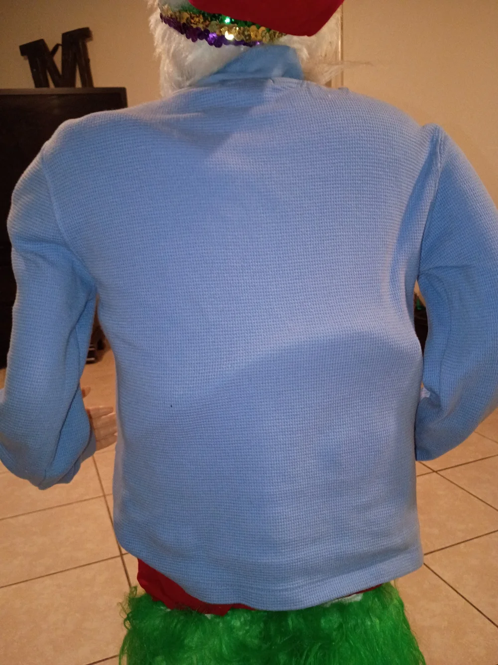 Ralph Lauren Light Blue Quarter-Zip Waffle Knit Pullover
